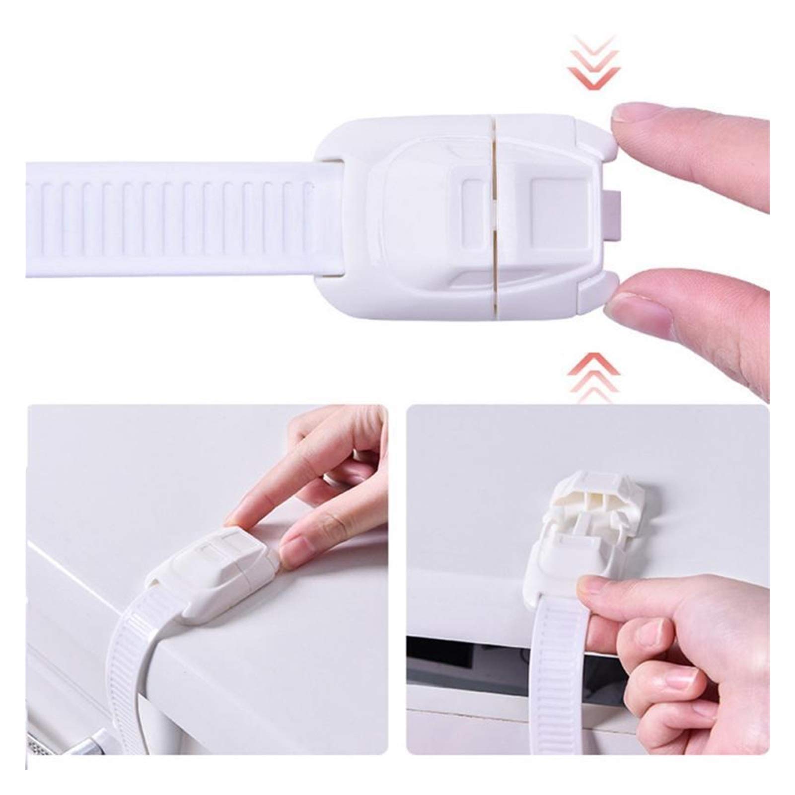 Cerradura de Ventana 1 Unids Multifunción Niño Niños Gabinete de Seguridad Cerradura Cajón Puerta Refrigerador Ventana Cerradura de Seguridad Protector de plástico (Color : 4)