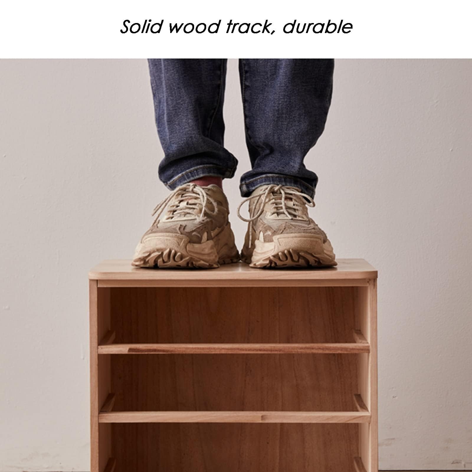 Scatola portaoggetti da scrivania in legno con cassetti bloccabili, armadio a più livelli per organizzare file e accessori per spazio di lavoro, 3 cassetti