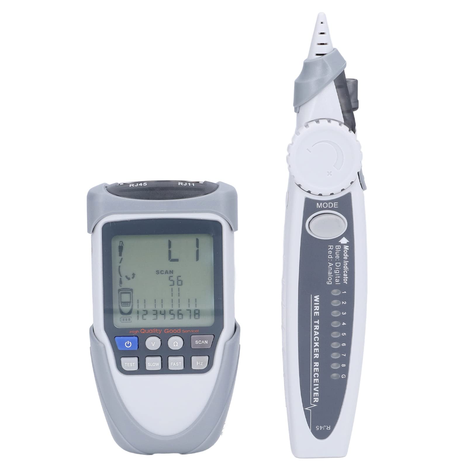 LCD Cyfrowy Tester Kabli Sieciowych Analogowy Wielofunkcyjny POE Ethernet LAN Tester Kabli Sieciowych Ręczny Wykrywacz Linii z Torbą;