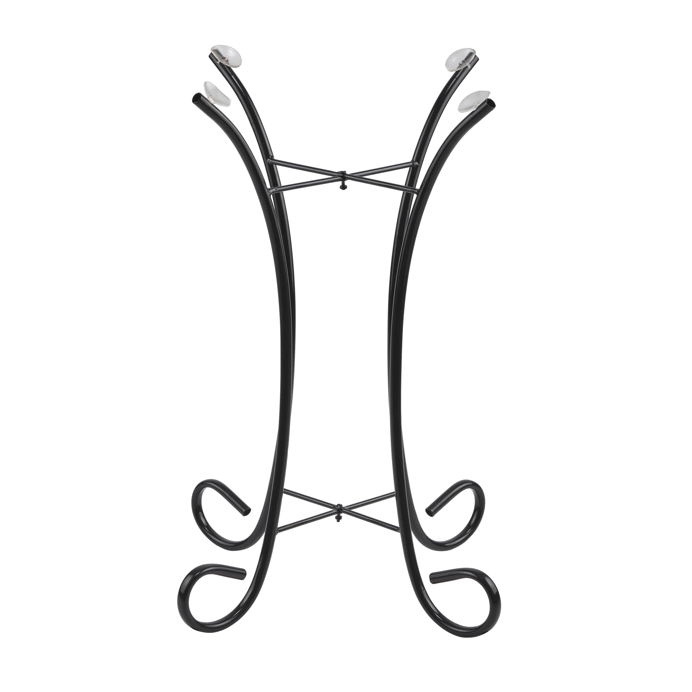 Alpine Corporation 18" Outdoor Birdbath Bowl Topper with Metal Stand, Garden Decor