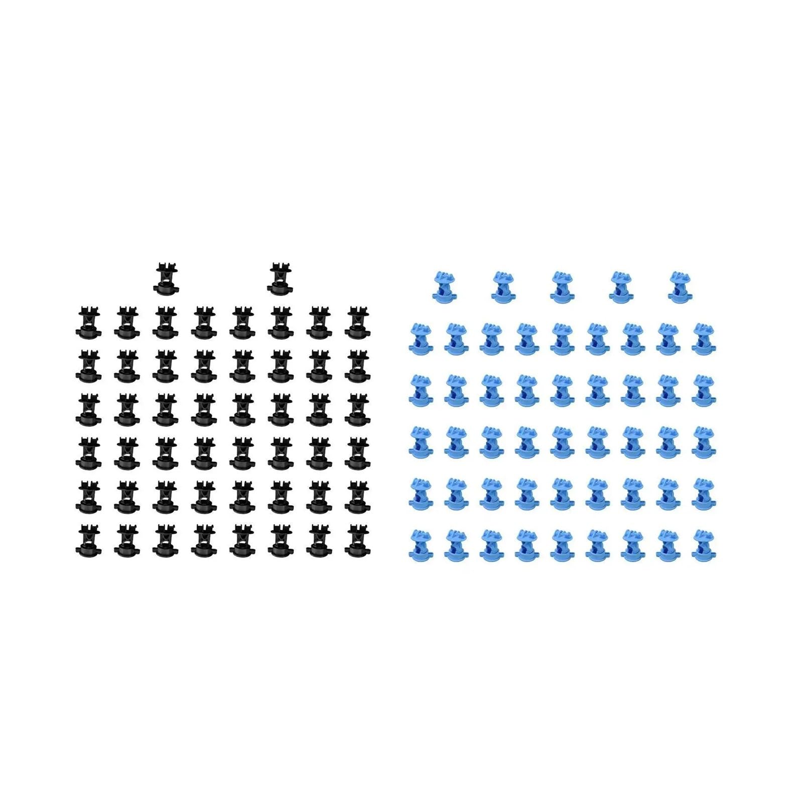 Aisladores De Cerca Eléctrica for Varilla Central 9,5mm Diámetro, Cría Animales, Contención Mascotas, Rancho, Jardín, Granja, 50 Piezas para Madera, Cuerda, Valla Eléctrica(Blue)
