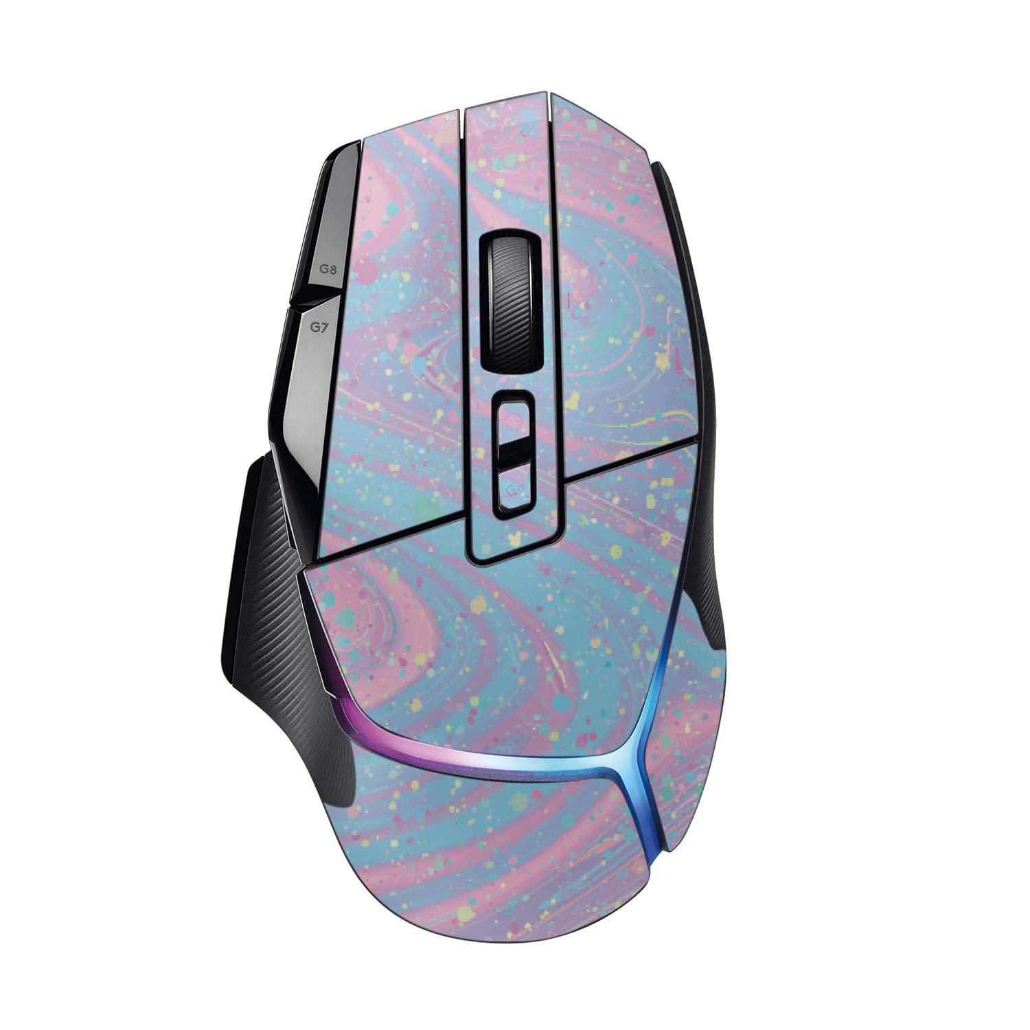 MightySkins Skin Compatible with Logitech G502 X Plus - Cotton Candy Swirl | Protective, Durable, and Unique Vinyl Decal wrap Cover | Easy to Apply, Remove, and Change Styles | Made in The USA