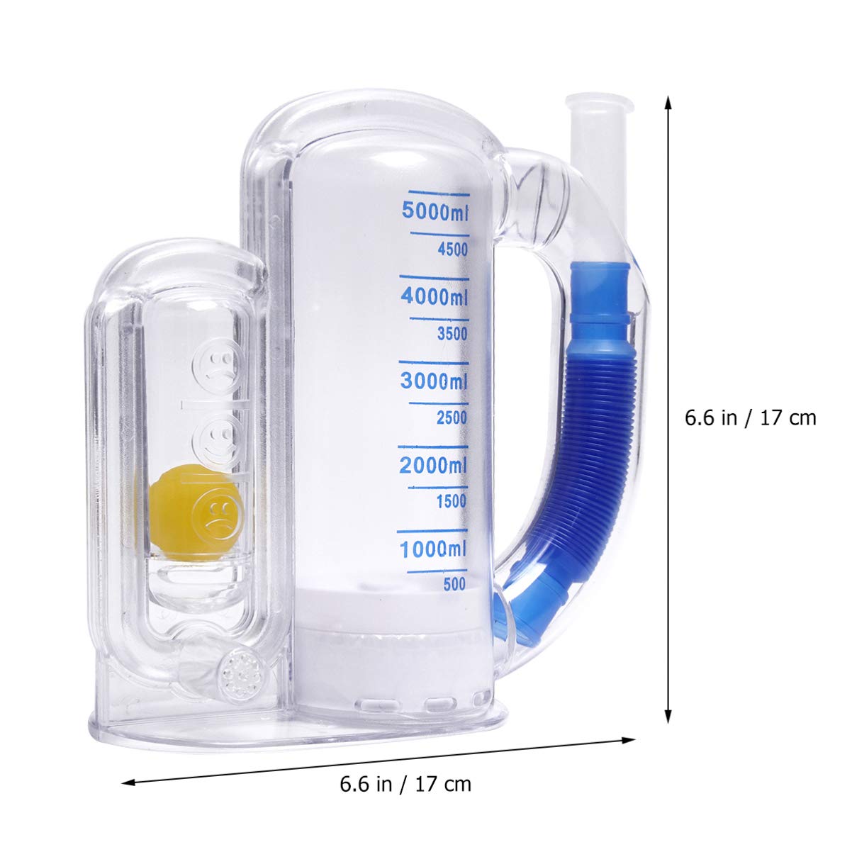 iplusmile 5000ml Spirometer Volumetric Exerciser, Portable Spirometer