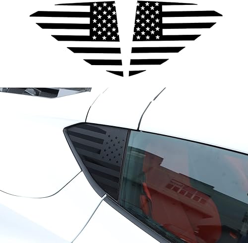 Miniatura 7 de Calcomanía de la bandera estadounidense para ventana lateral trasera, compatible con Chevrolet Corvette C8 2020-2024, calcomanía para ventana