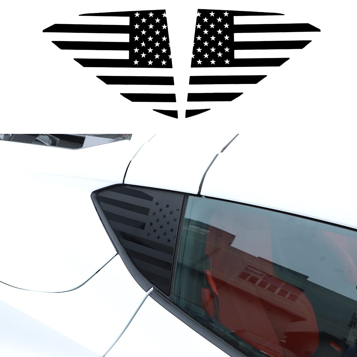 Amazon.com - Rear Side Window American Flag Decal Fit for Chevrolet ...