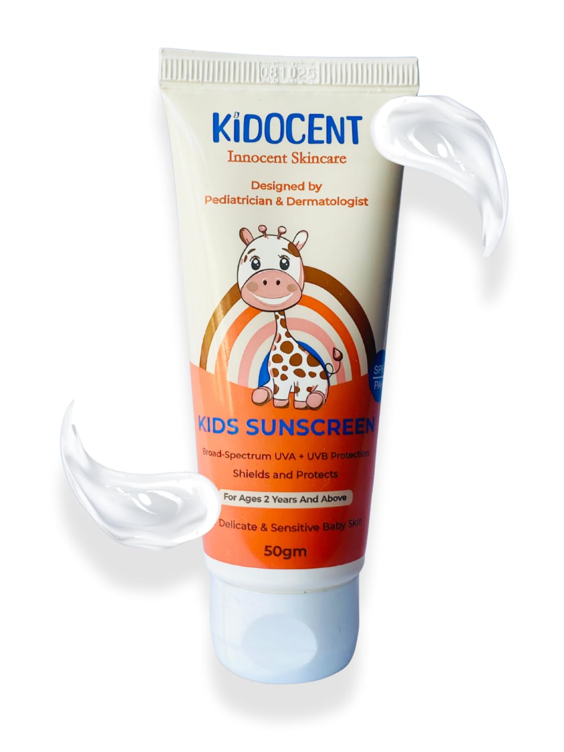 KIDOCENT Kids Sunscreen SPF 50 PA+++ | Mineral-Based Sunblock Cream for Children Above 2 Years | Dermatologist & Pediatrician Recommended | Broad Spectrum UVA/UVB Protection | Fragrance-Free, Paraben-Free | 50g Tube-image-36