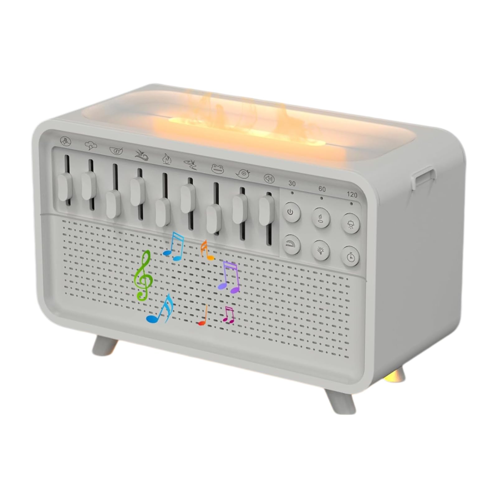 Difusor de Aroma con Máquina de Ruido, Humidificador y Altavoz Bluetooth