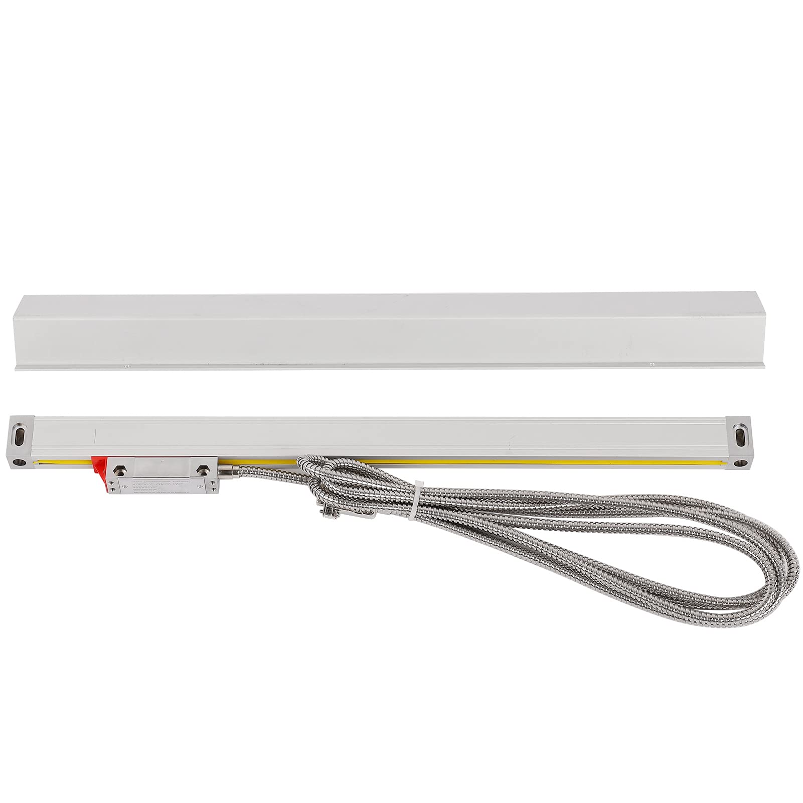 Encoder a Righello Lineare, Encoder a Scala Lineare Sensore a Righello a Reticolo Ad Alta Precisione da 5μm per Tornio DC5V con Cavo Parti di Movimento Lineare, Righelli (450)