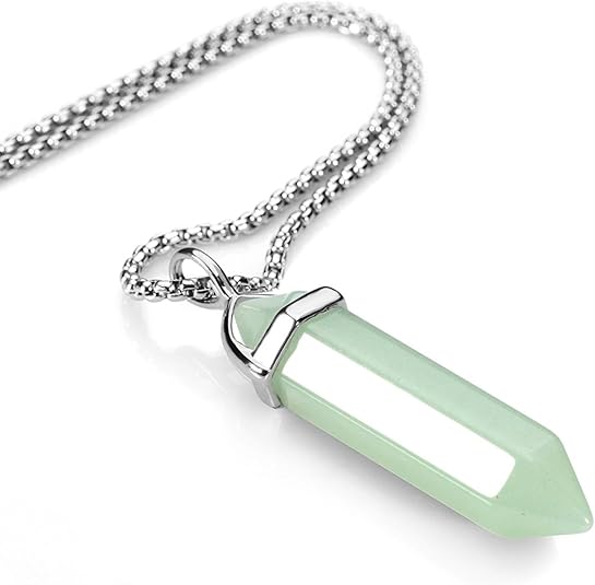 Amazon | BEADNOVAジェムストーンネックレス クリスタルポイント