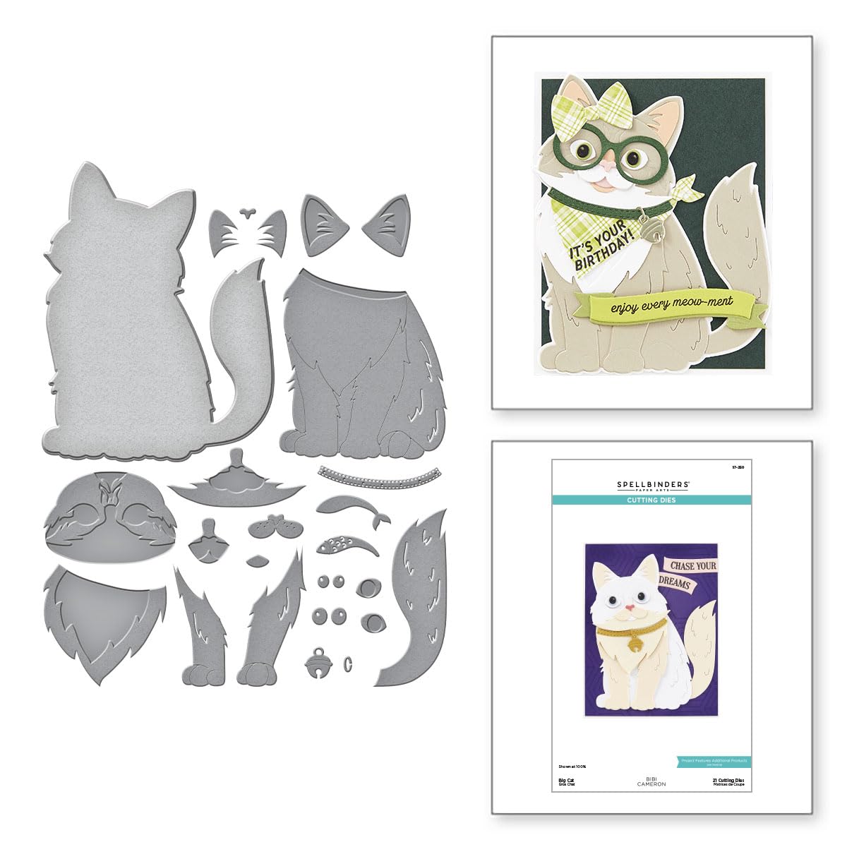 Amazon.com: Spellbinders S7-250 Big Cat Etched Dies from The