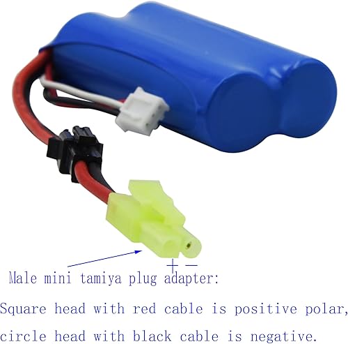 Miniatura 4 de Blomiky Paquete de 2 baterías H101 7.4V 2S 15C 1500mAh con enchufe SM 2P y cable de cargador USB para H105 H103 H101 Control remoto RC Boat H101