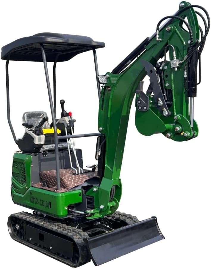 AGT KX12-CD(B) Mini Excavator side view with arm extended