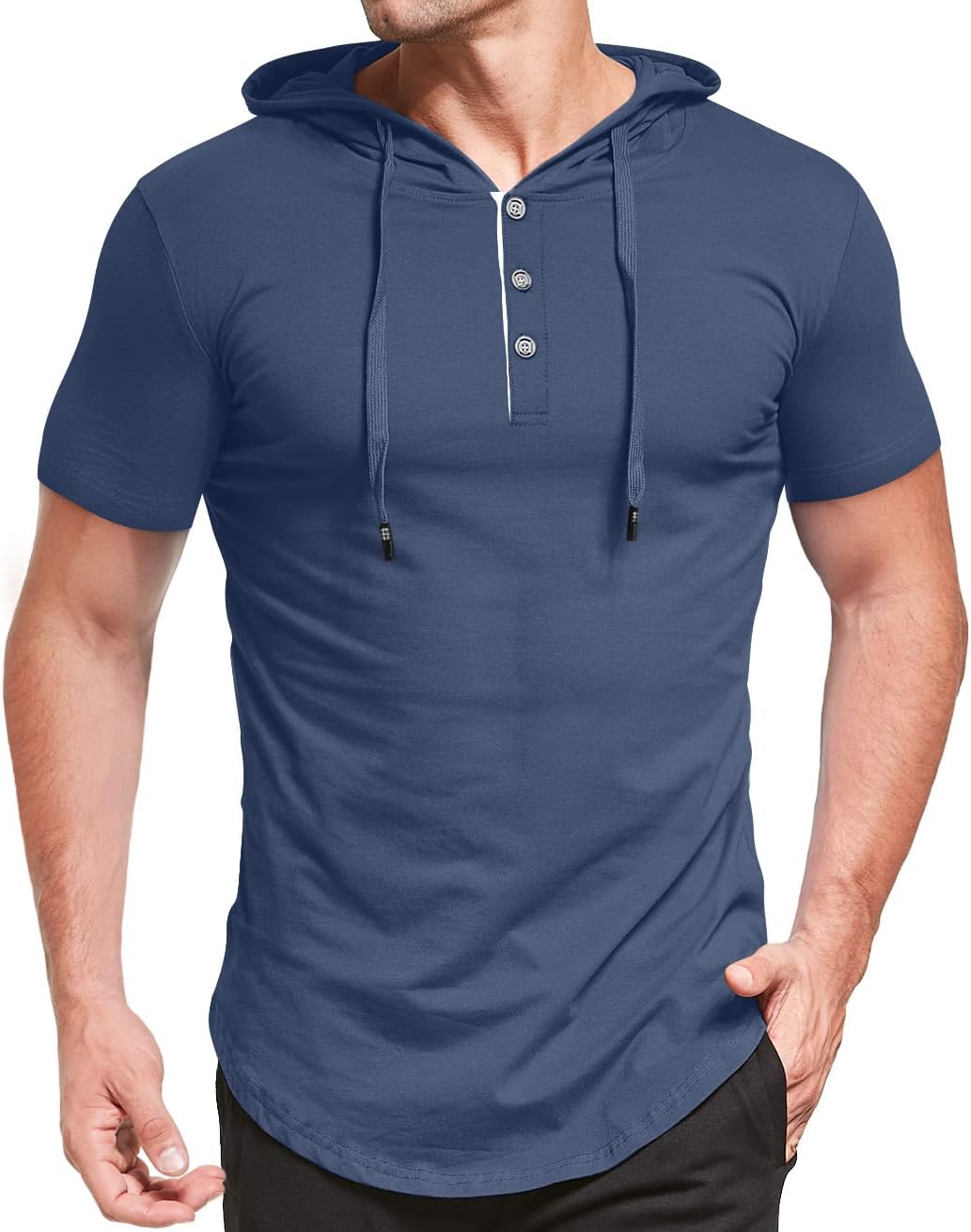 Men's S-5X Short&Long Sleeve Athletic Casual Plus Size Hoodies Sport Sweatshirt Hooded T-Shirts