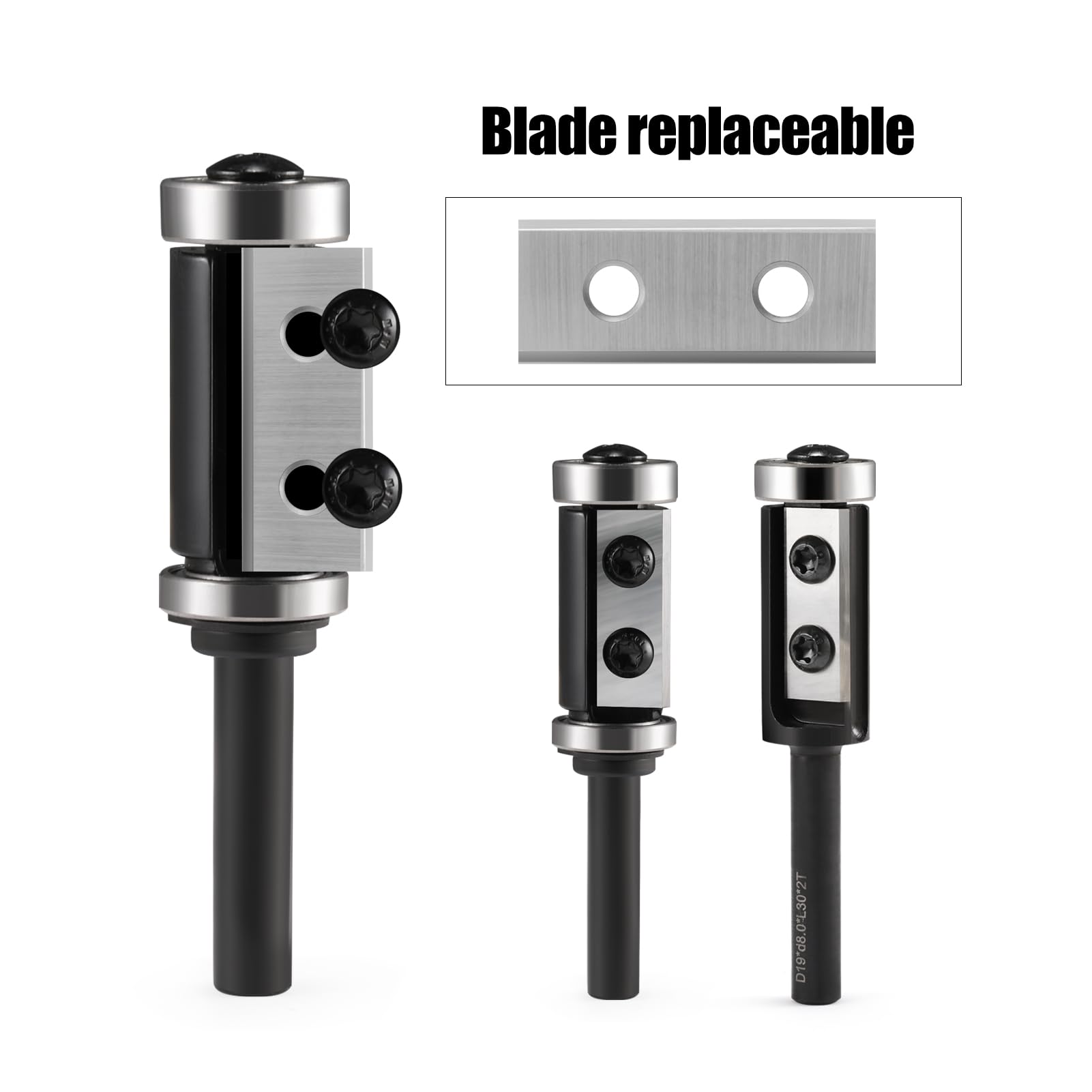 10 Lame Ricambio Per Fresa A Filo - In Metallo Duro, 30x12x1.5mm, 2 Taglienti | Per Legno E PVC - Foto 2