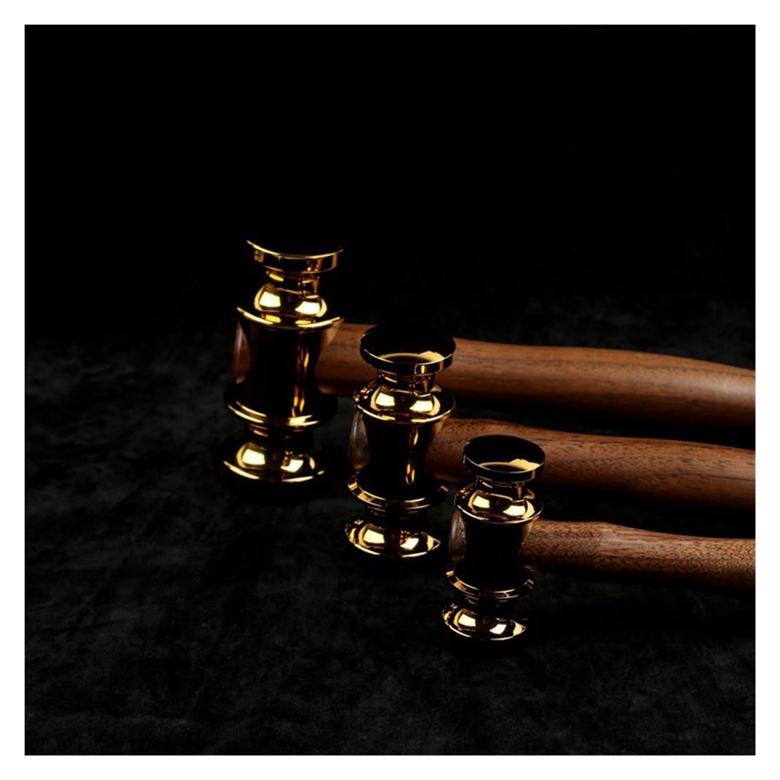 yaoqijie Martillo de latón macizo recubierto de oro de 18 quilates, mazo, herramientas de mano, martillo, herramienta artesanal de cuero, Judge Harmmer, 3 tamaños disponibles lasting ( Color : Medium