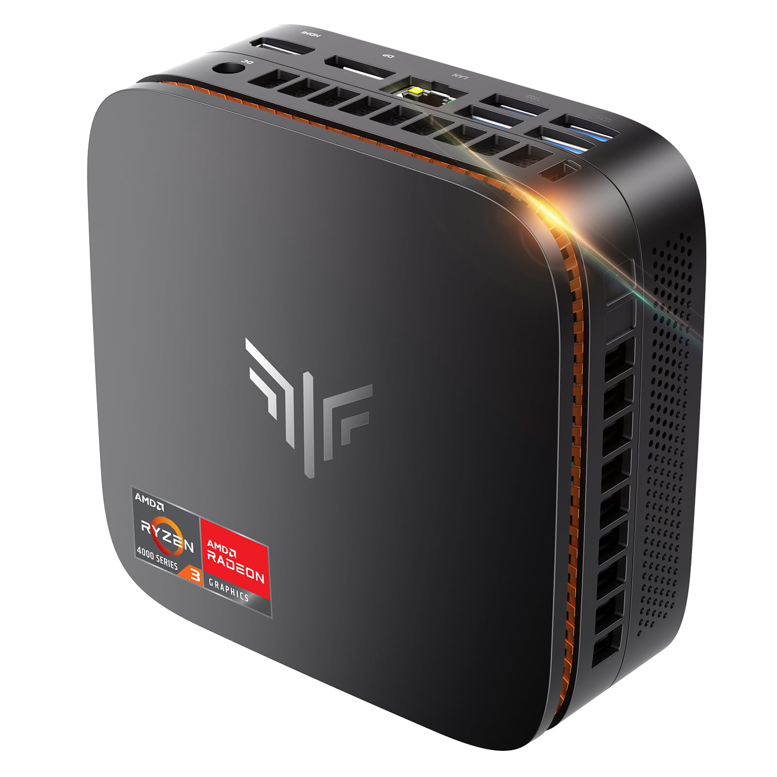 NiPoGi Pinova P1 Mini PC AMD Ryzen 4300U(Up to 3.7 GHz,Βeats N150/N97) Mini Computer, 8GB RAM 256GB SSD Mini PC Windows 11 Pro, Triple 4K@60Hz Display/USB 3.2/Type-C/HDMI/WiFi/BT for Life