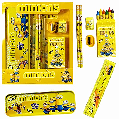 TOYZIEZ Cartoon Print Pencil Box with Pencil/Pencil Box for Girls/for Kids Stationary Set Pencils erasers Scale Combo Set(Minions Stationary Set) (B0B7B95Z1Z) Amazon Price History, Amazon Price Tracker