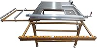 Vista 4 de Sierra de mesa con soporte para cortar madera con altura de hoja ajustable para fabricación de muebles, carpintería plegada y corte diagonal de 45°