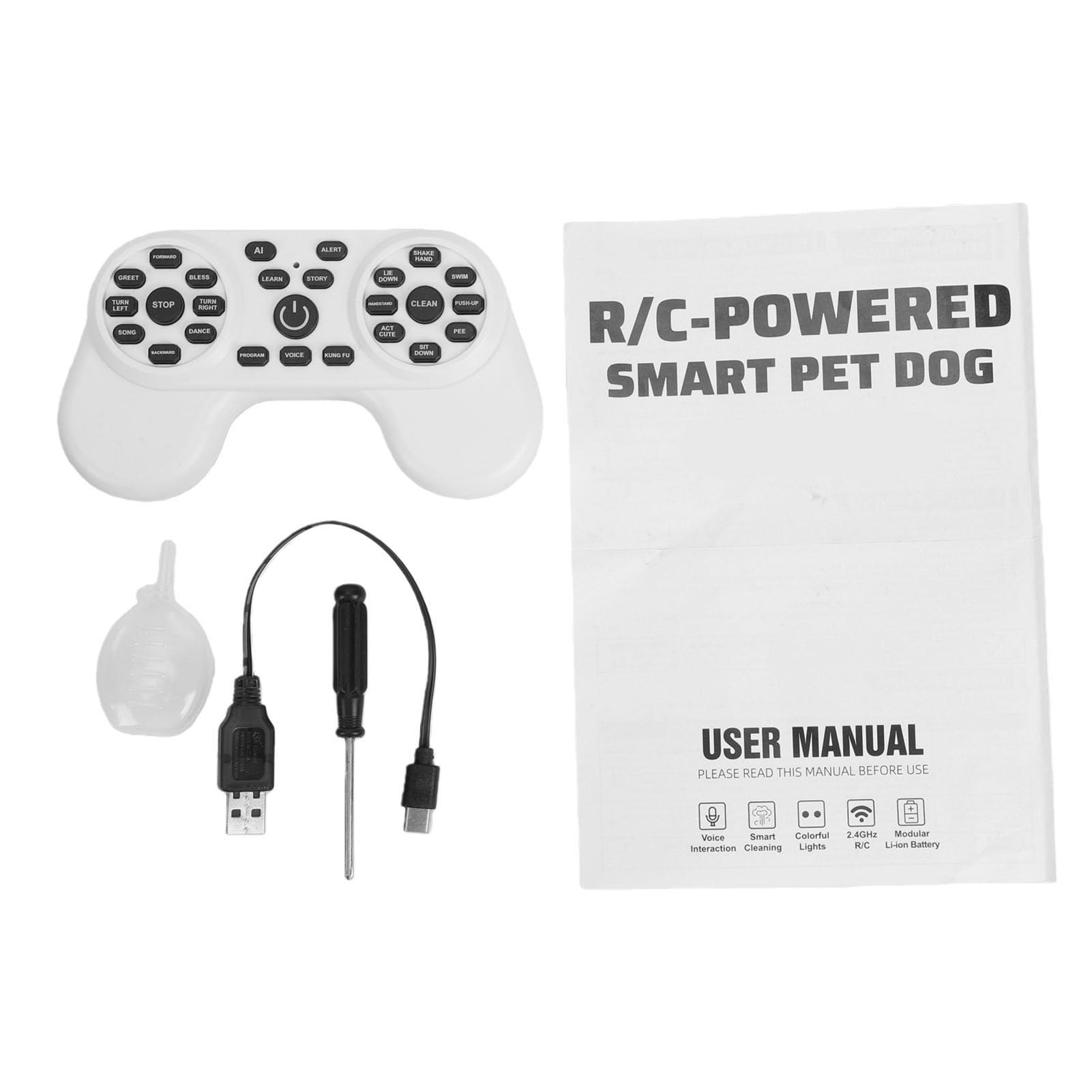 RiToEasysports Perro Robot, Inteligente Programable Control Remoto, Cachorro Robótico con Baile y Juguete Interactivo para Niños Regalos Cumpleaños Educación Diversión en Casa