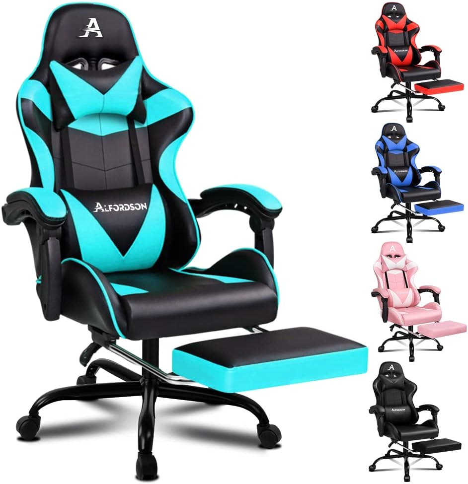 ALFORDSON Gaming Chair with Massage and 150° Recline, Ergonomic