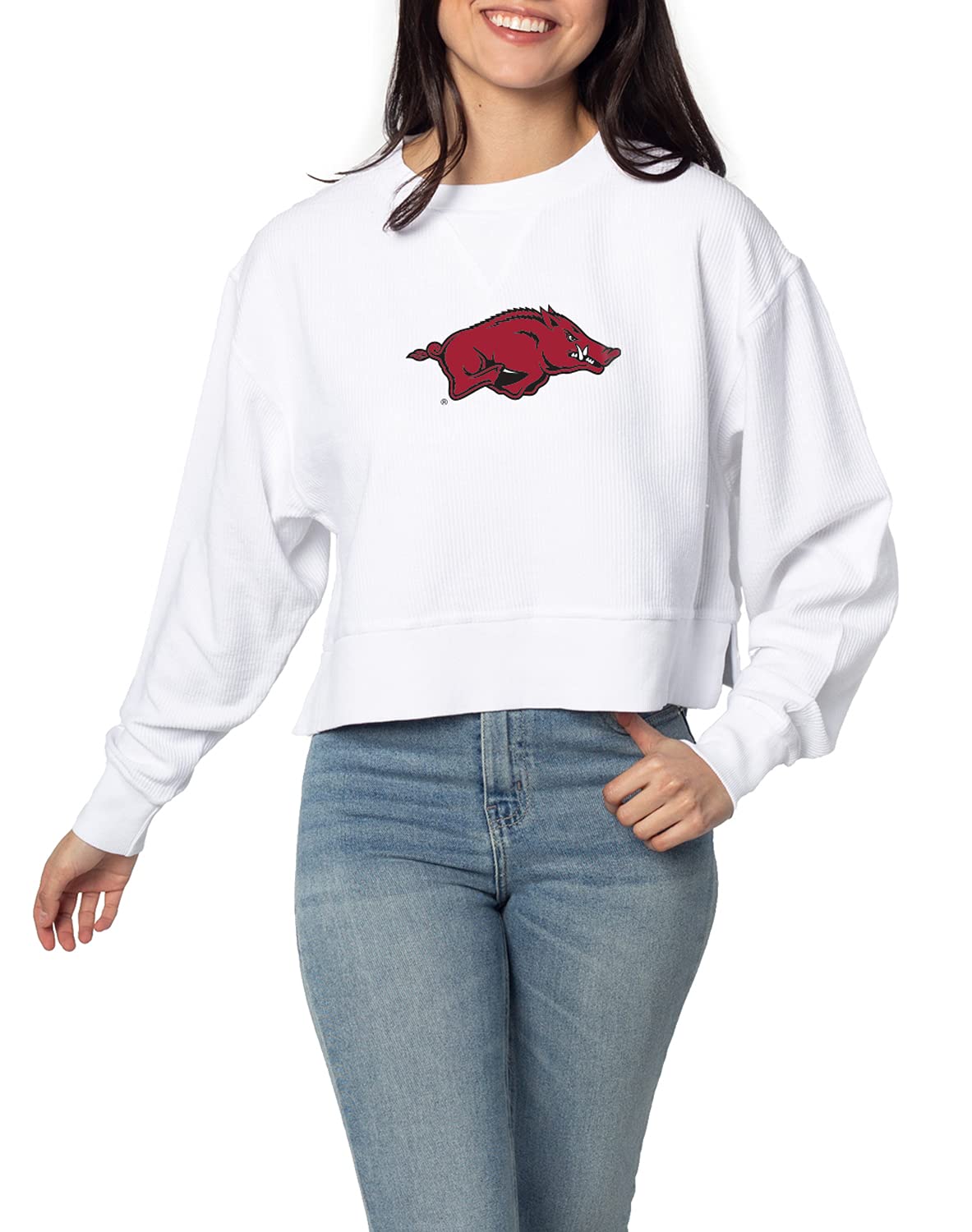 chicka-d NCAA womens Corded Boxy Pullover