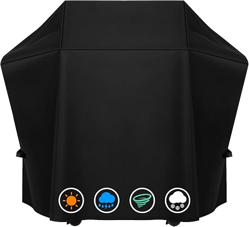 Cubierta de parrilla resistente 600D para Napoleon Serie 425 61527 y Serie 525 61427 Rogue, cubierta impermeable para todo tipo de clima, color negro