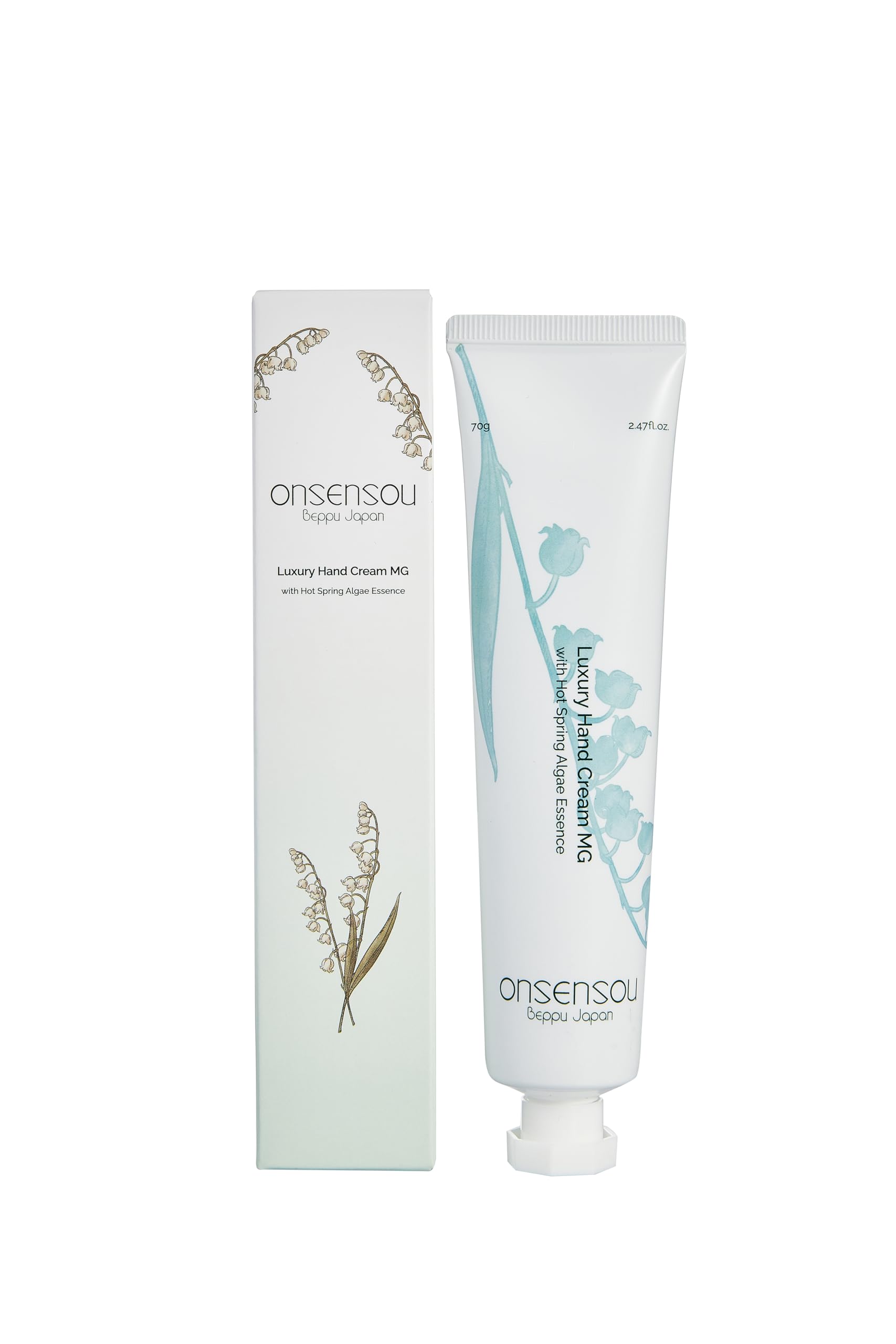 Luxury Hand Cream with Hot Springs, 2.5 oz (70 g), Muguet, Shea Butter Blend, Moisturizing Care, Made in Japan MG