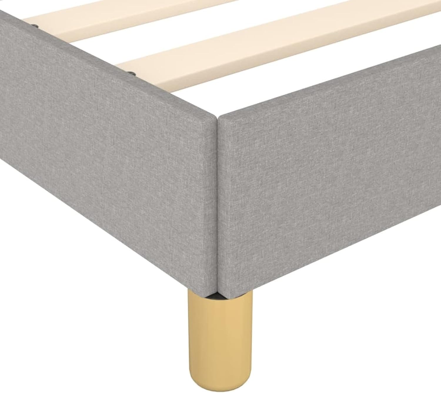 Tidyard Queen Size Bed Frame with Headboard and Wooden Slat Support 81.1 x 62.2 x 19.7 Inch Fabric Platform Bed Frame Suitable for Mattress Size 59.8 x 79.9 Inches (W x L)
