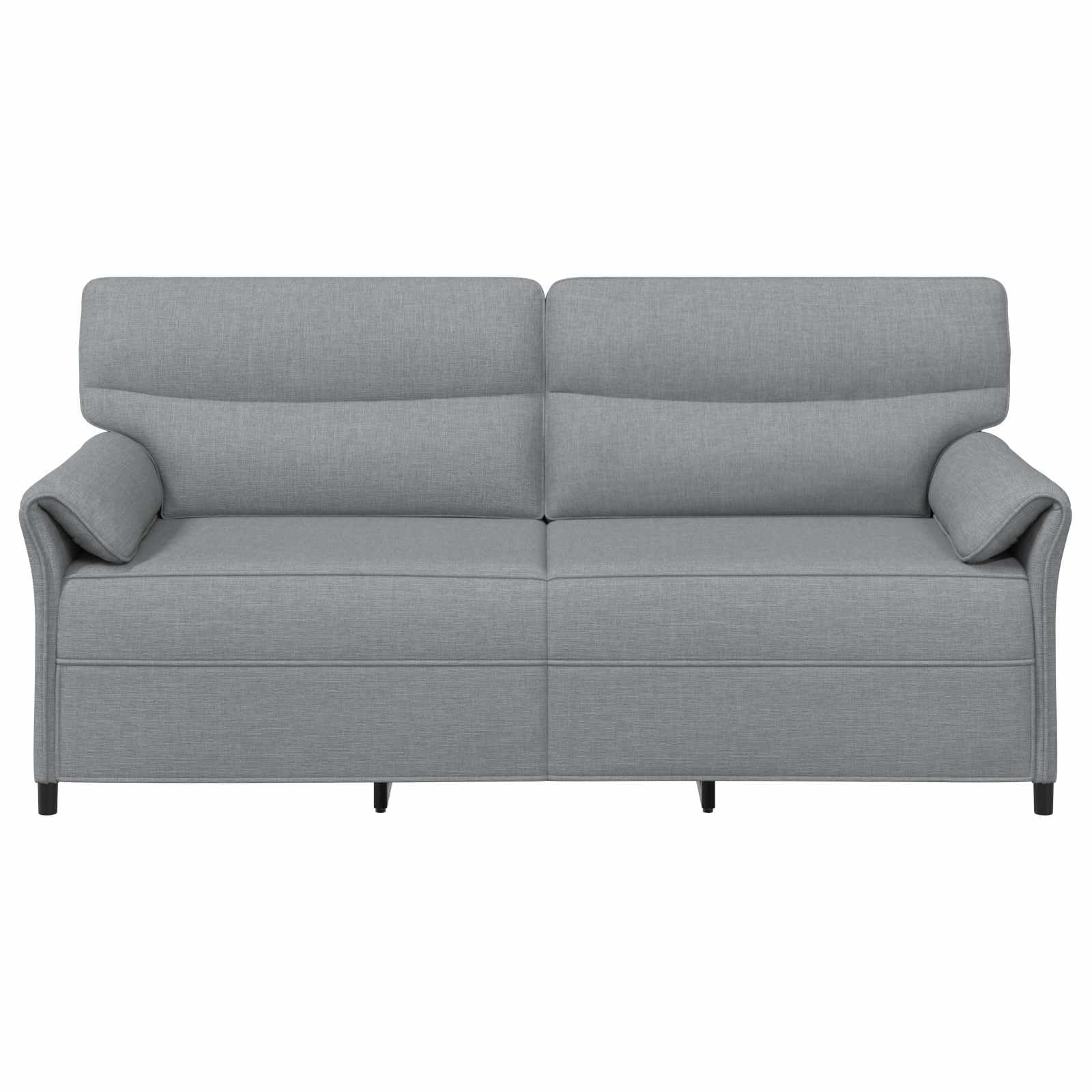 Nowoczesna sofa z czarnymi nogami, poszewka poliestrowa | Rama z metalu, siedzisko 57 cm, oparcie 54 cm, składane podłokietniki, do salonu