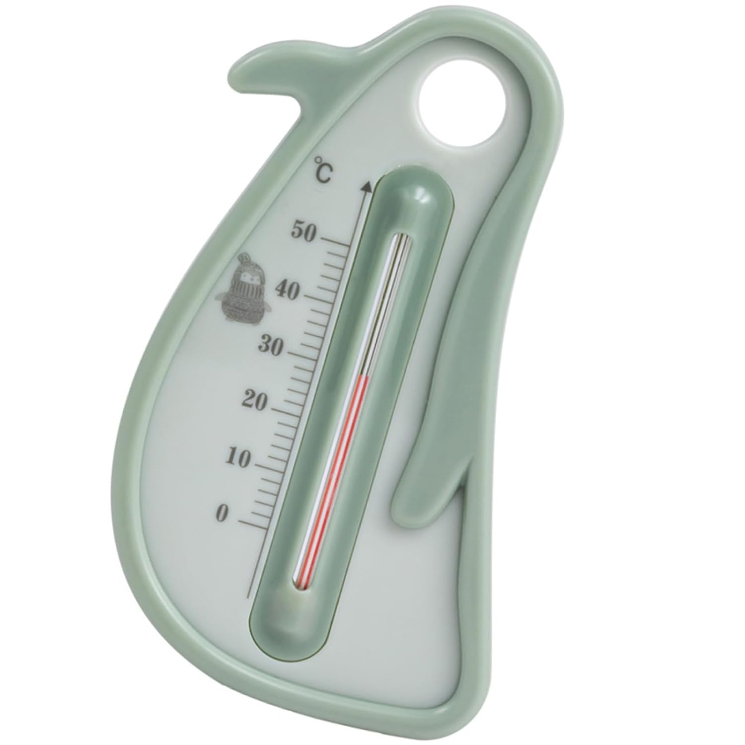 Penguin Shaped Bath Thermometer, Floating Water Temperature Gauge with Cartoon Design, Safe Bath Room Tool and Use Random Color