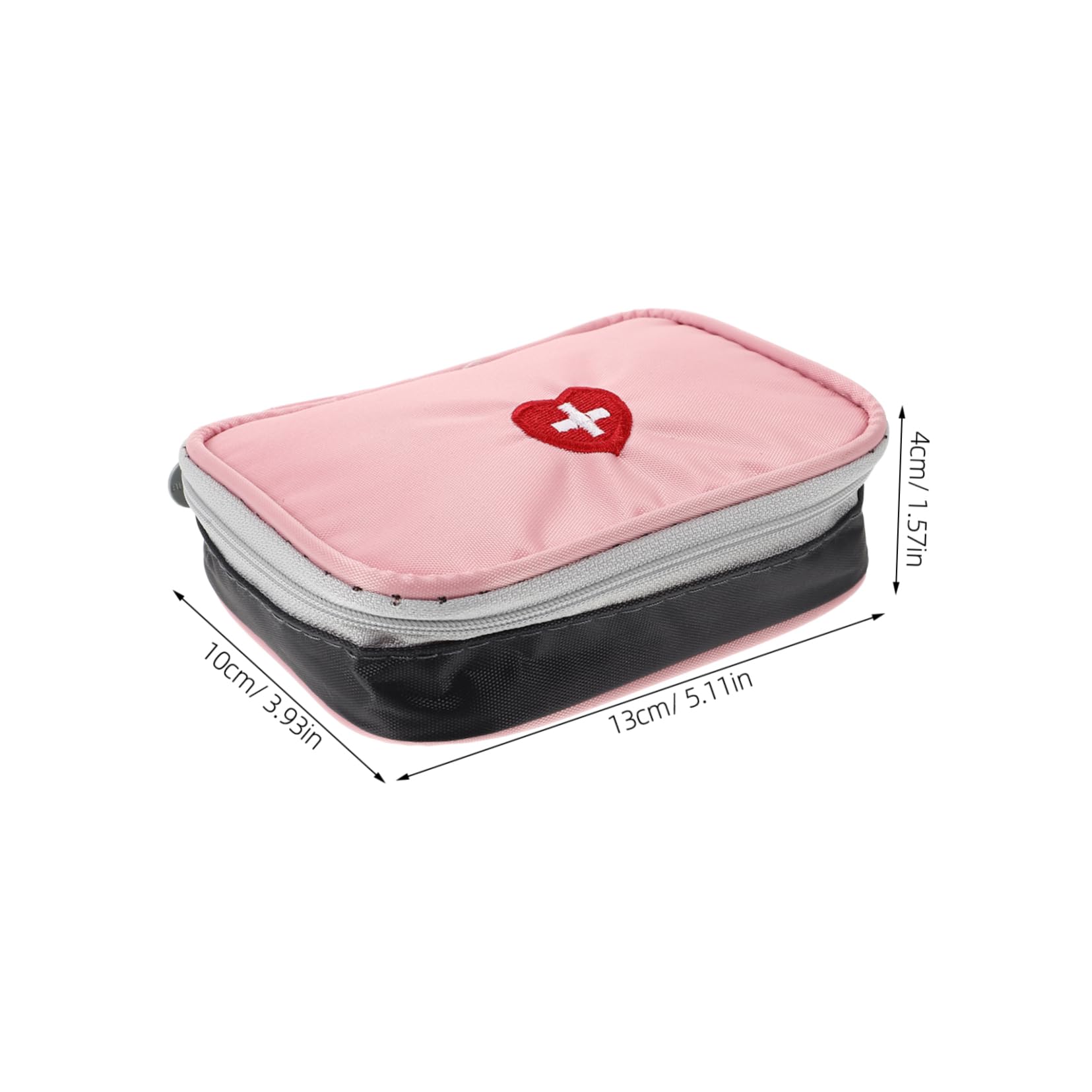 VALICLUD Portable Medicine Bag Lightweight Polyester Organizer for Emergency Medical Supplies for Travel Hiking Camping Outdoor Activities Pink