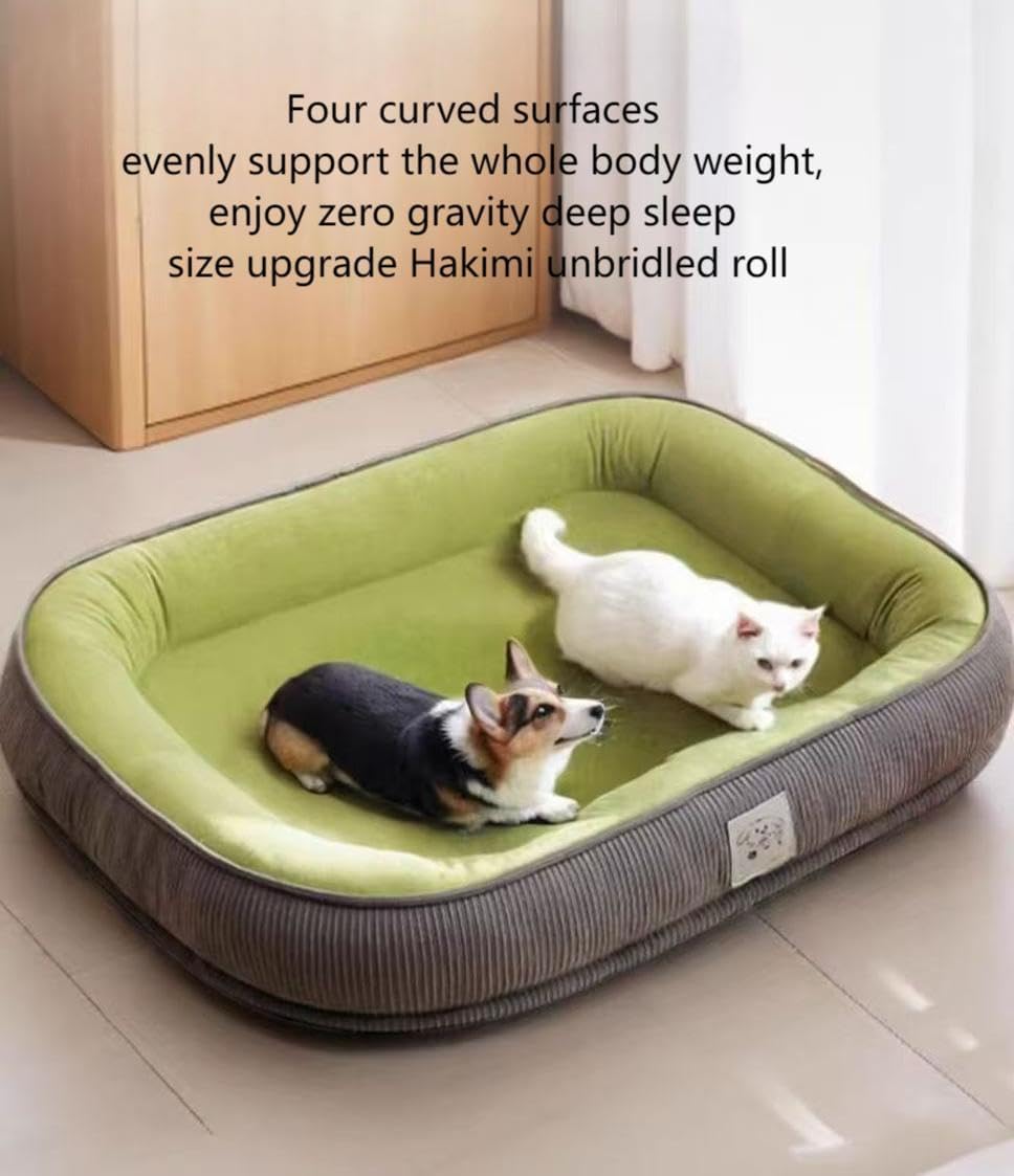 Thick Pillow Pet Bed Mat, Sleep Deep with Your Neck Design Inspiration (Brown, X-Large)