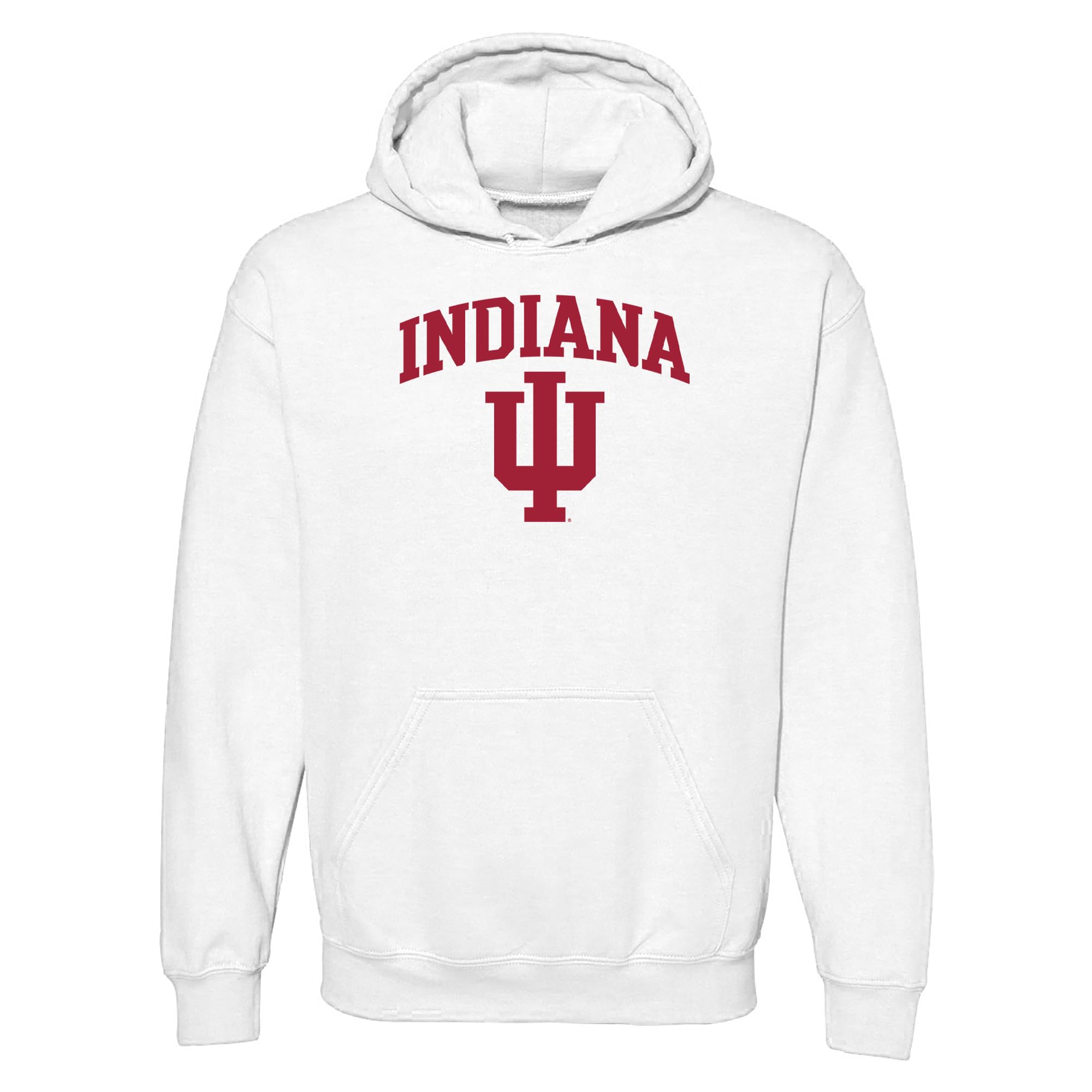 UGP Campus Apparel NCAA Officially licensed College - University Team Color Arch Logo Hoodie, Indiana Hoosiers White, XXL โ image 1