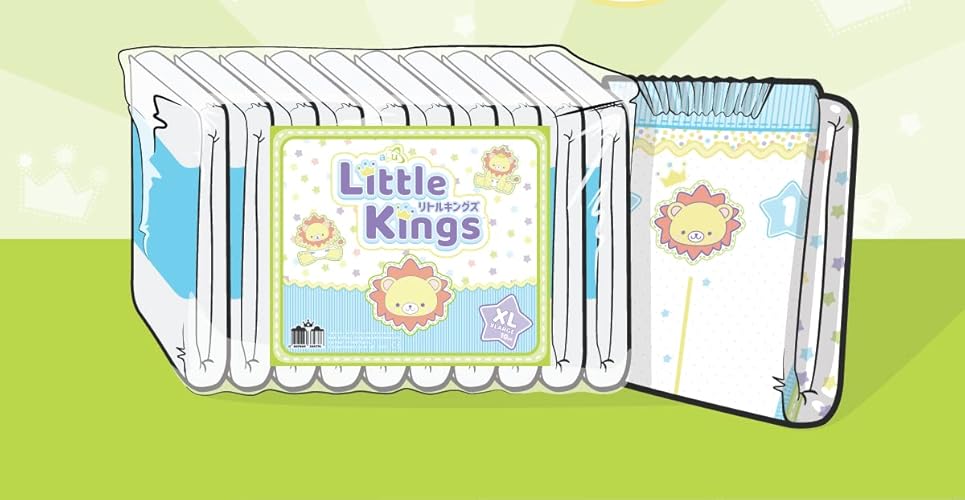 ABUniverse Little Kings Diapers (Pack of 10) (Large)