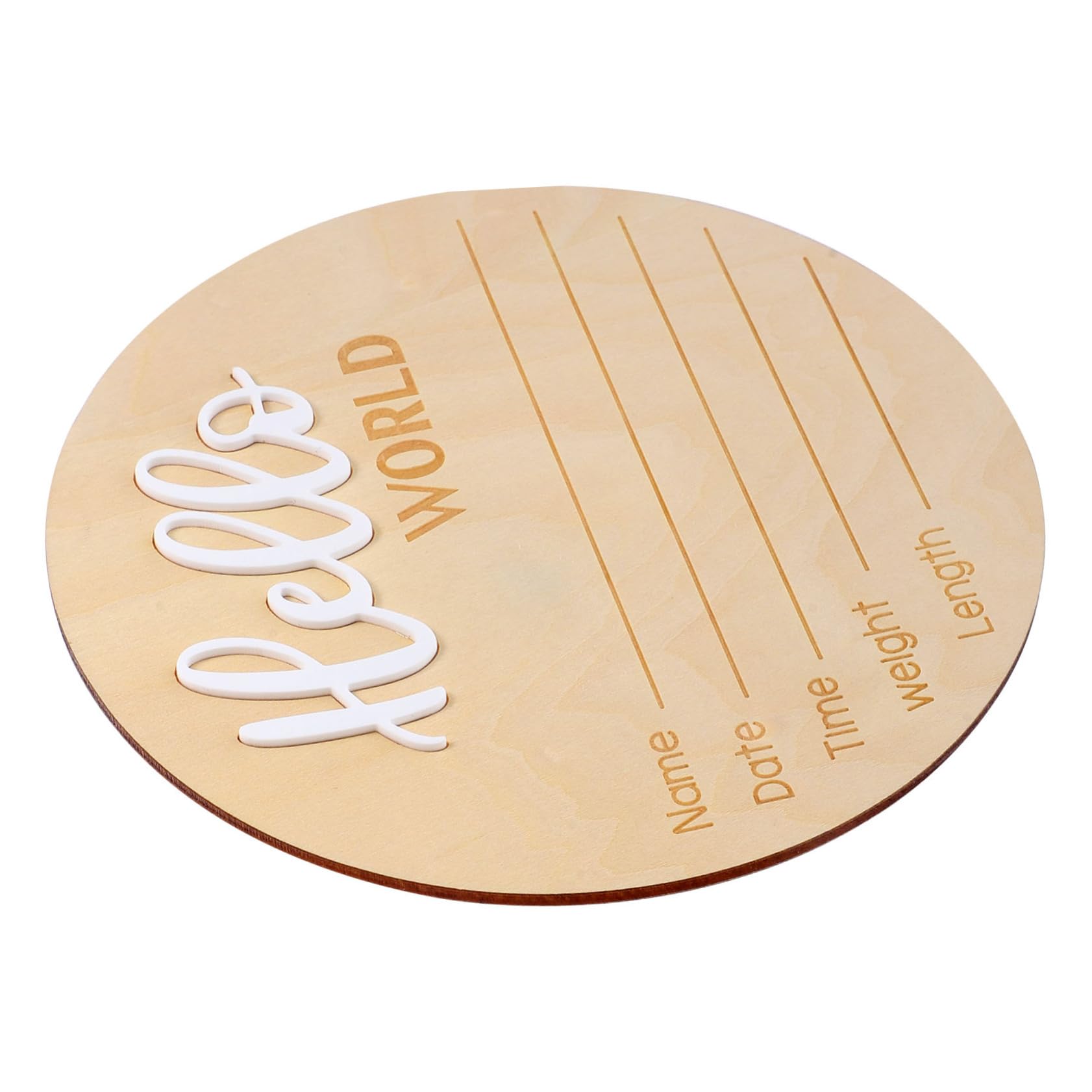 BESTonZON Birth Announcement Sign Wooden Baby Name Sign Photo Prop for Newborn Photography