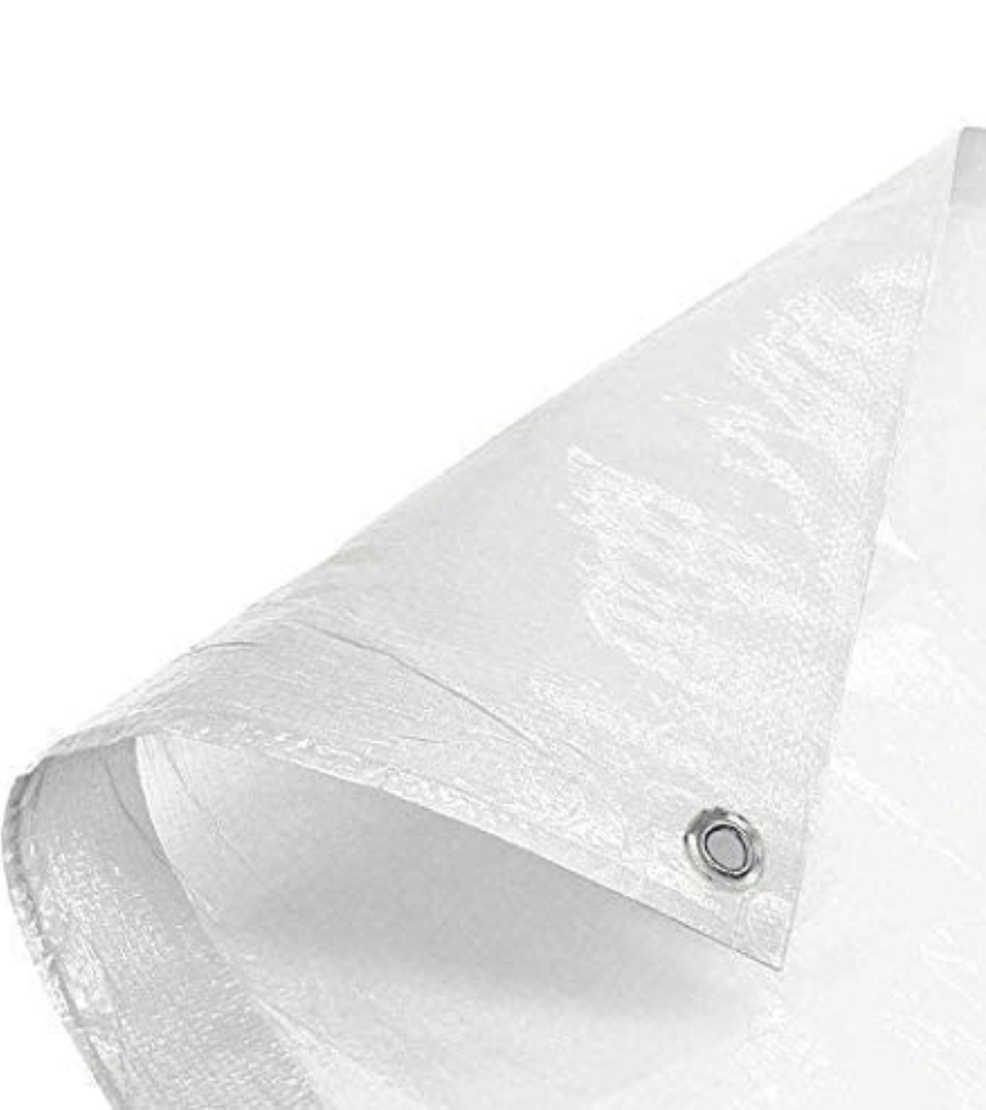 Premsons® Tarpaulin 120 GSM Thick Waterproof UV Resistant Heavy Duty Sheet - Rot Rip Tear Proof Tadpatri with Grommets & Reinforced Edges - Poly Tarp Cover Rain Roof Shed Protection - 6 x 4 ft - White — Amazon image 8