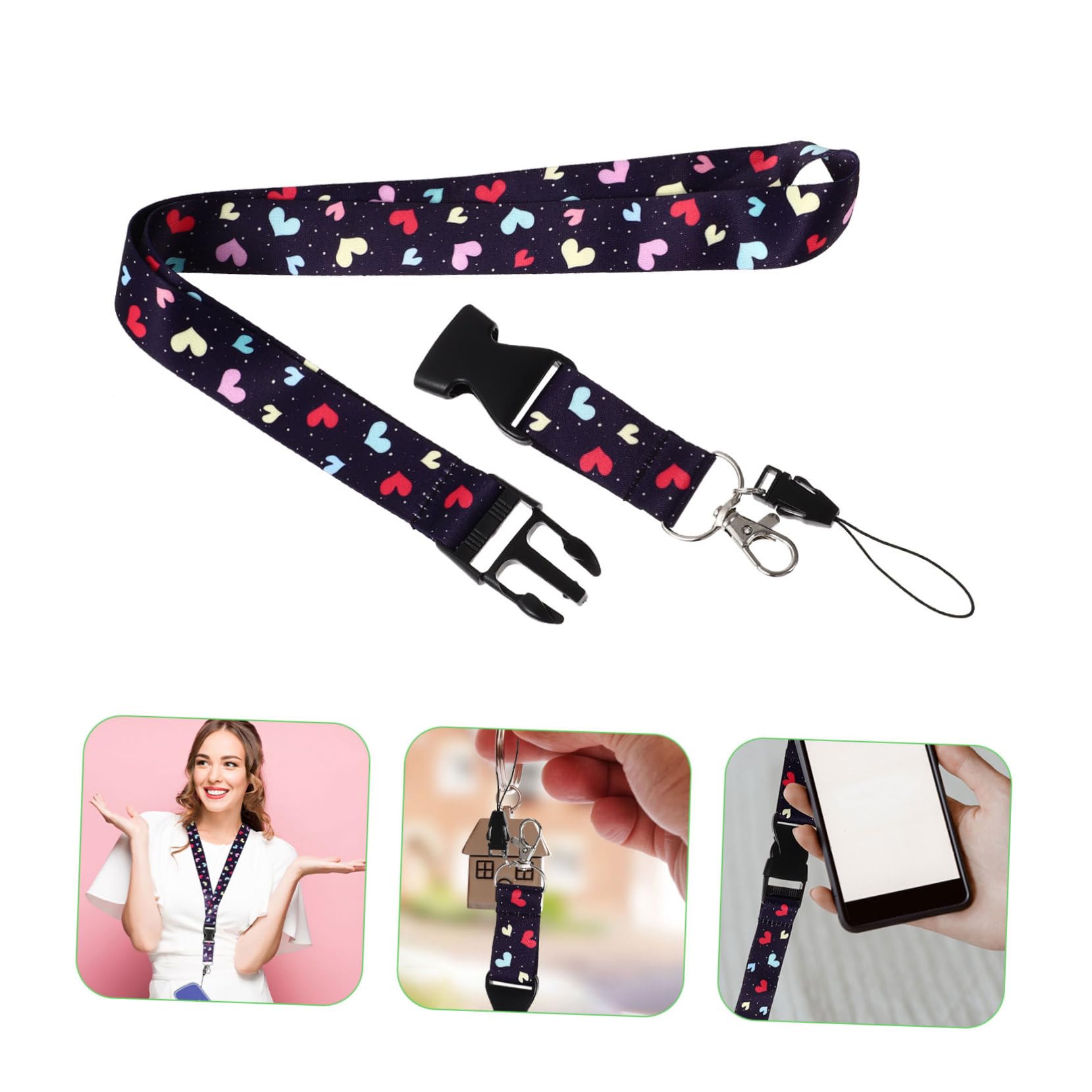 DOITOOL 10piezas Lanyard Para Teléfono Correa Decorativa y Desmontable Para Móvil Ligera y Fácil De Instalar Para Oficina Escuela y Viajes