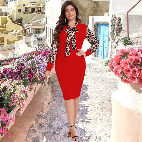 Church Dresses for Women Elegant Long Sleeve Business Wear to Work Dress Formal Bodycon Party Midi Pencil Dress4