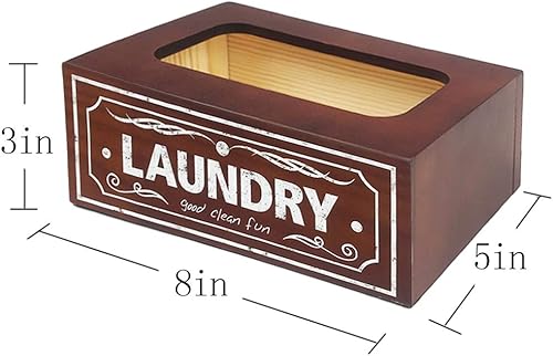 Miniatura 2 de UCUDI Funda dispensadora de suavizante de lavandería caja de soporte para sábanas de secador letrero de lavandería decoración de pared