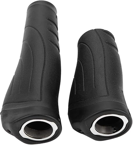 VGEBY1 Puños para manillar de bicicleta, extremo de barra de bicicleta, manga corta y larga, combinación de mango de freno (1 largo+1 corto, negro)