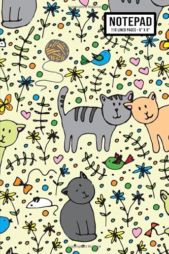 Cat Notepad: Cat Small Lined Notepad / Notebook | 110 Pages | 6 x 9