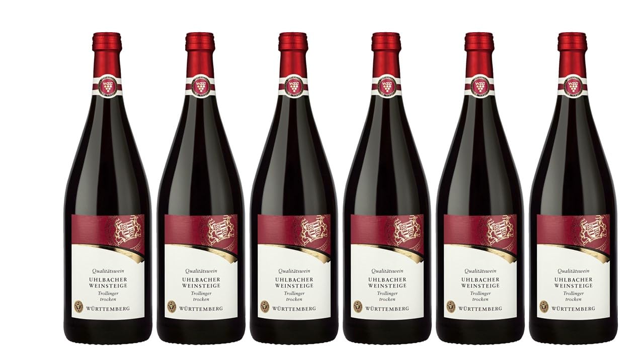 WZG Württemberger Wein Uhlbacher Weinsteige Trollinger QW trocken (6 x 1.0 l)