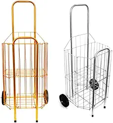 Carrinho de Feira Dobrável, Capacidade 60kg, Compacto.