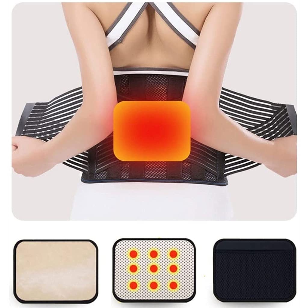 Cinturón de soporte para la espalda Alivio del dolor de espalda Soporte lumbar para la espalda para hombres Mujeres Trabajo de levantamiento pesado Correas traseras ajustables dobles para el cin