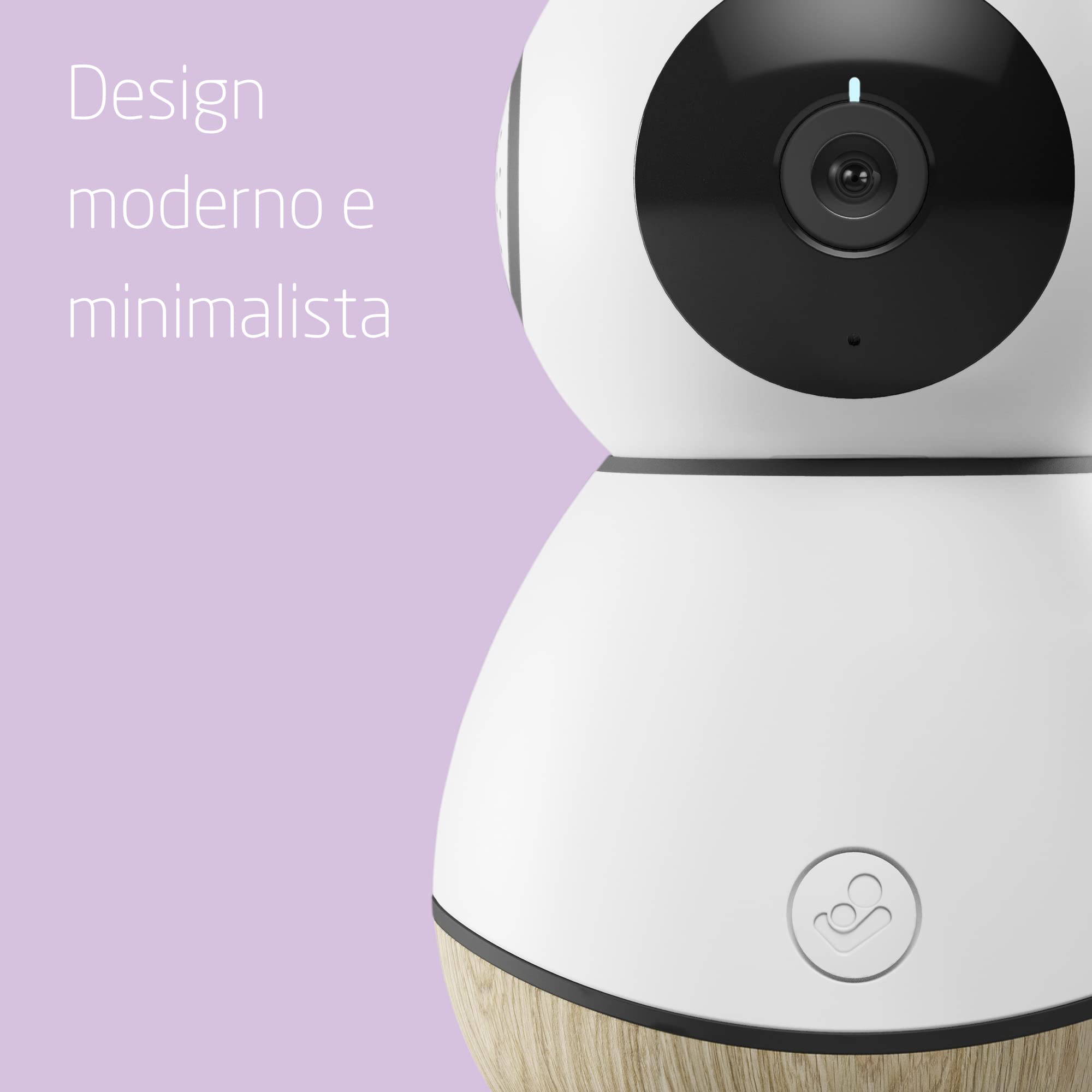 Maxi-Cosi See Baby monitor video e audio, telecamera visione notturna HD, sensore movimento e rumori, rileva la temperatura e umidità stanza, con rumori bianchi e suoni rilassanti integrati