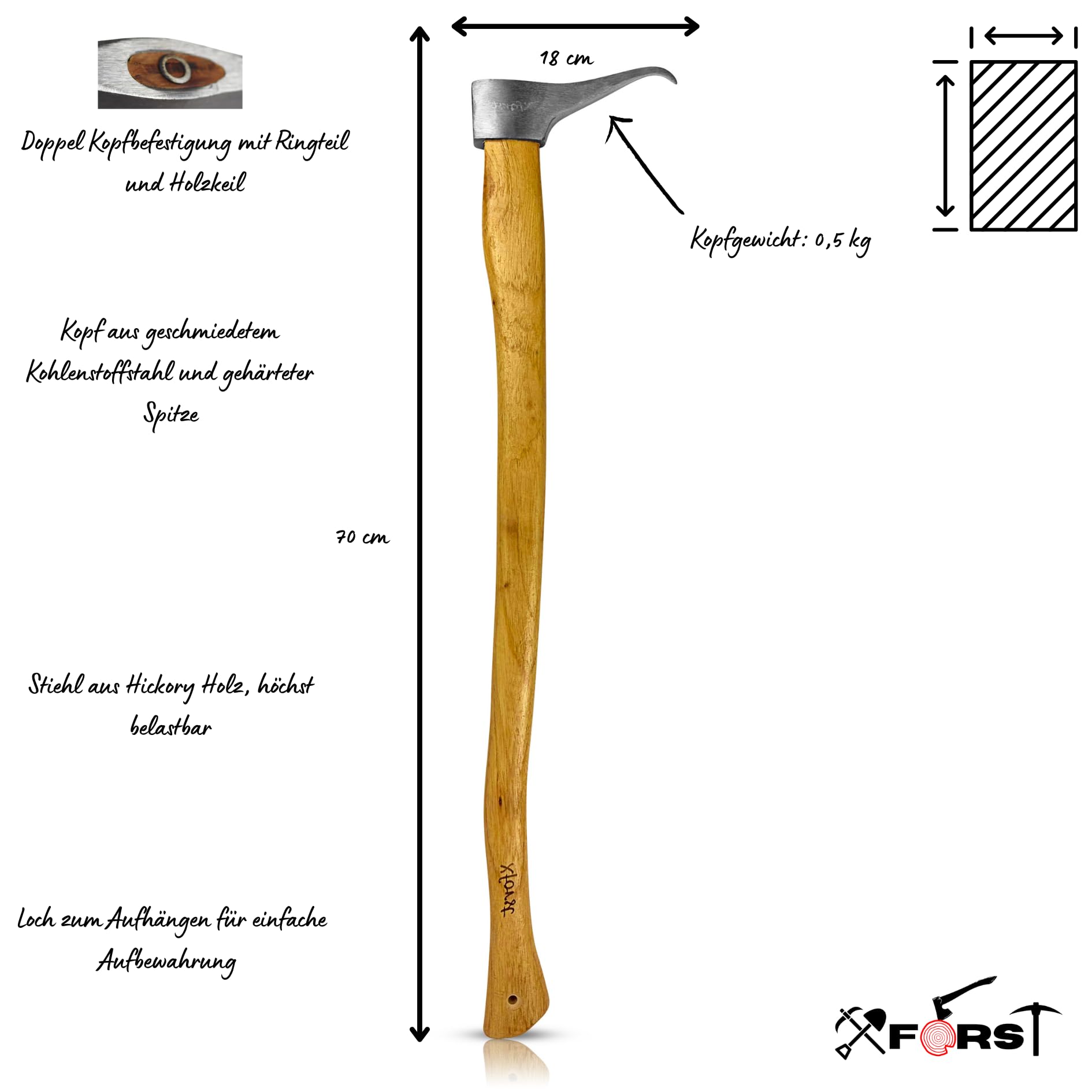 Xforst Set Sappie groß 73 cm + klein 38cm - Sapie Handsappie Handsapie inklusive Gürtelhalterung X-P500L + X-P50 BX