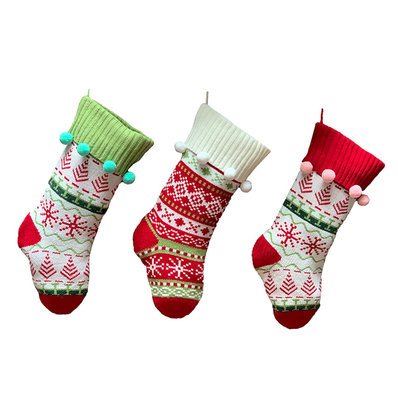 3stücke Weihnachtsstrümpfe Als Hängetasche Für Süßigkeiten Weihnachtsgeschenktüten Mit Weihnachtsmannsocke Weihnachtsgeschenksocke Zum Aufhängen An Baum Kamin Tür Wand Fenster Für
