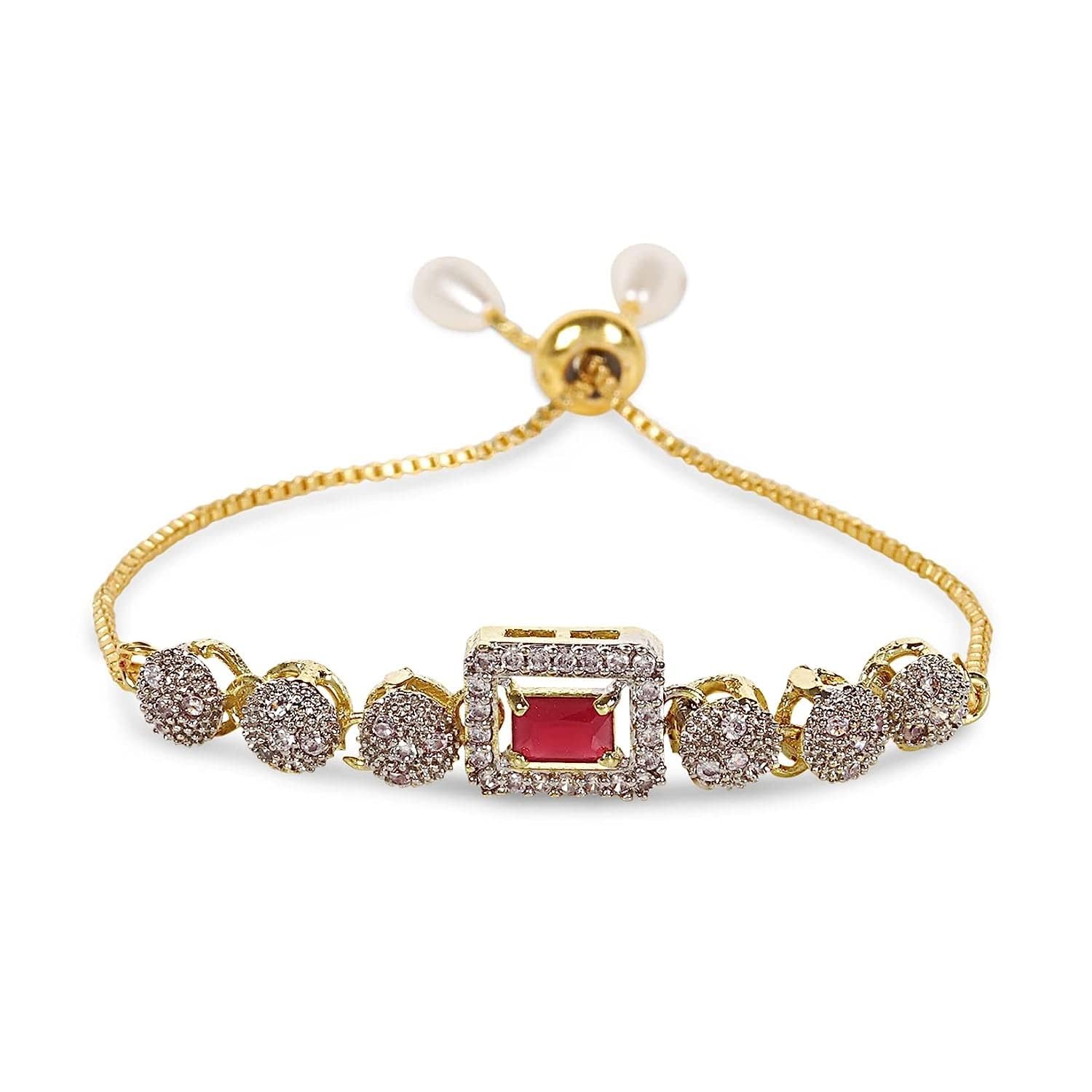 See full amazon price history chart for HERVERSE Free Size Adjustable AD Cubic Zircon Bracelet for Women and Girls HV BR AD-04 Red HERVERSE Free Size Adjustable AD Cubic Zircon Bracelet for Women and Girls HV BR AD-04 Red (B0CL4Y18M1) Amazon Price History, Amazon Price Tracker