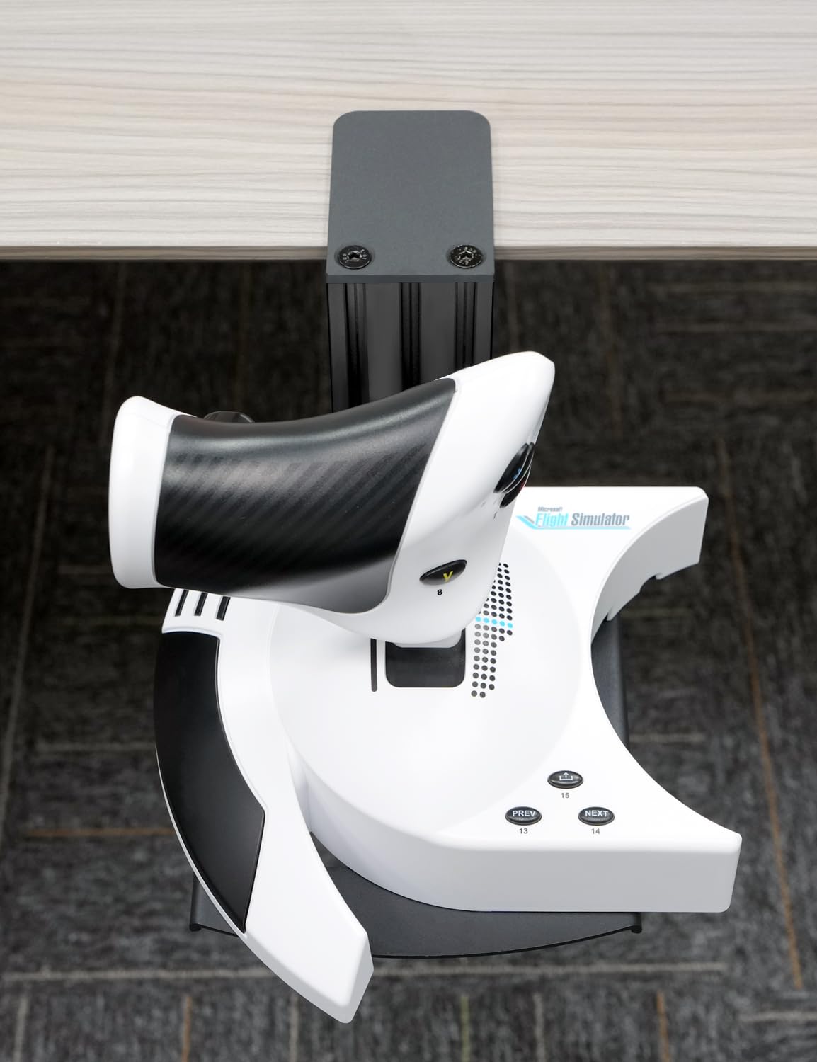 BUJ Support de bureau en métal compatible avec Thrustmaster SimTask Farmstick, T-Flight Hotas One, T-Flight Hotas 4, T-Flight Hotas X, T16000M FCS, TCA Sidestick, Sol-R1, Sol-R2
