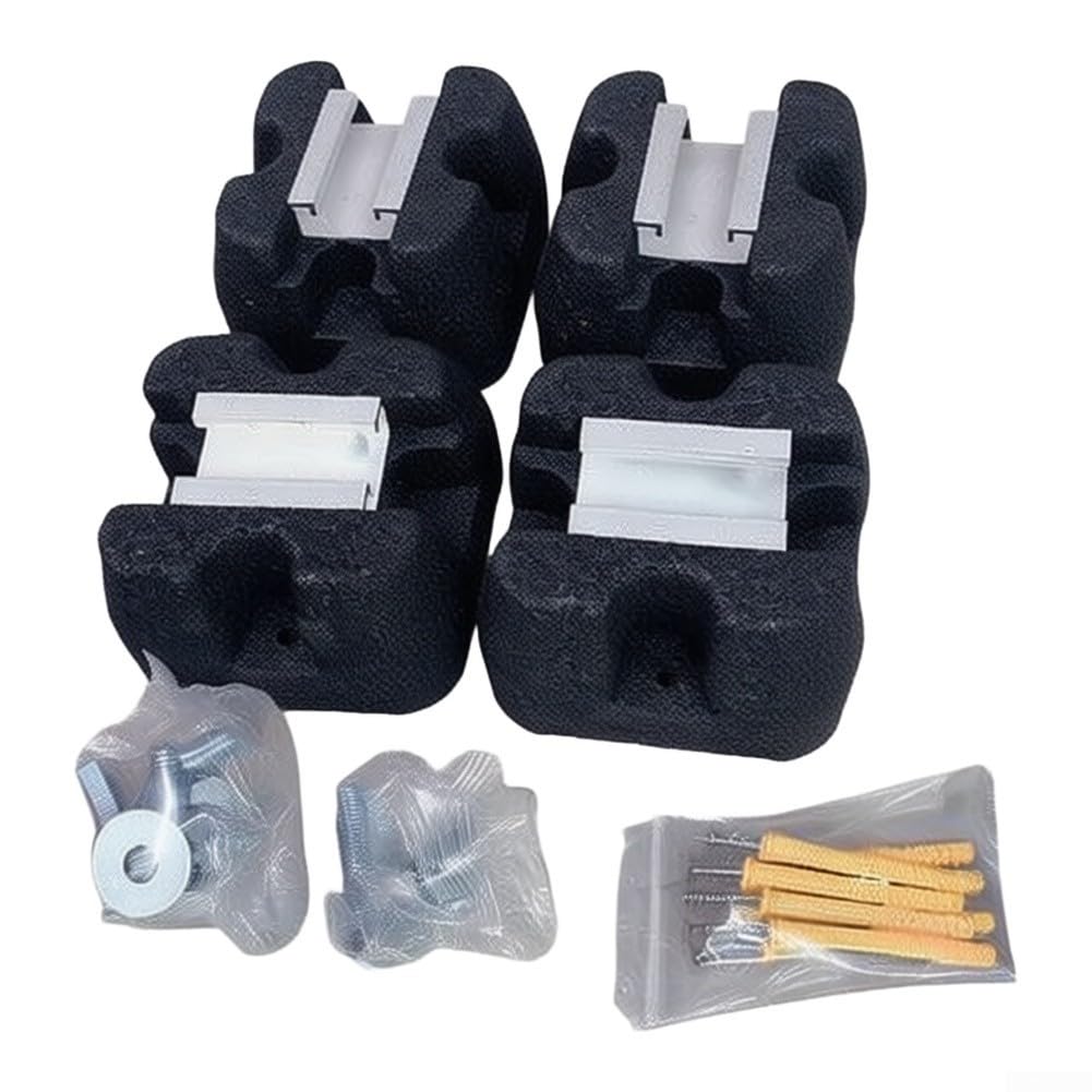 GLOBALHUT Klimaanlagen Fußpolster Vibrationsdämpfer 11x11cm Schwarz(Slot)